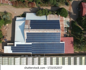 Solar Power Plant Aerial Drone Photo