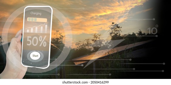 Solar Power Plant Control The Operation With A Mobile Phone And See The Details Of Electricity Generation Through A Modern Screen.