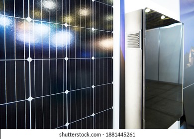 Solar Power Plant: Panels And Energy Storage