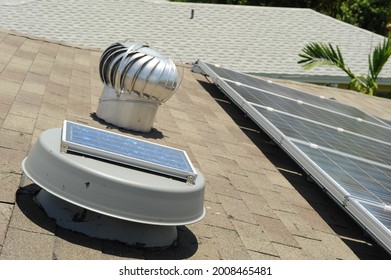 Solar Powered Attic Fan Helps To Cool Down Residential Home
