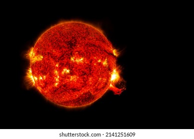 Solar Storm On A Dark Background. Elements Of This Image Furnished By NASA. High Quality Photo