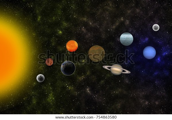 Solar System Contains All Planets Galaxies Stock Photo Edit Now