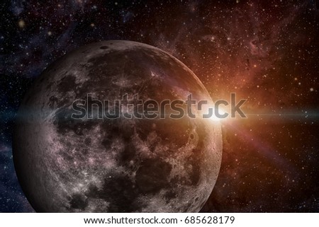 Solar System Earths Moon Moon Earths Stock Photo Edit Now