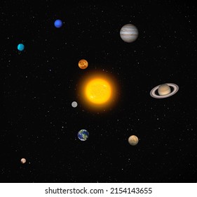 Solar System "Elements of this image furnished by NASA " 
