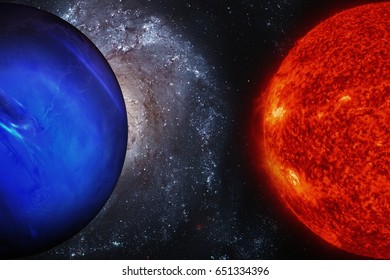 Solar System Neptune Eighth Farthest Planet Stock Photo 651334396 ...