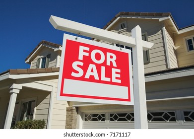 Sold Home For Sale Sign In Front Of New House