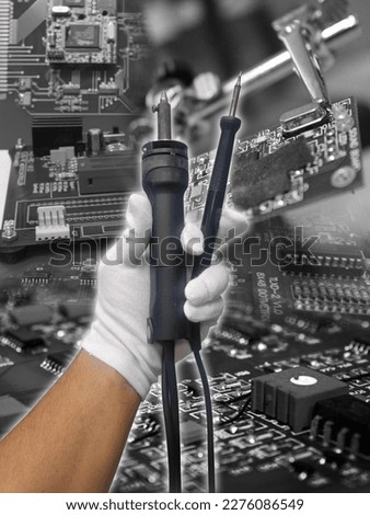 Solder kit Electronic circuit board on electronic circuit board picture background