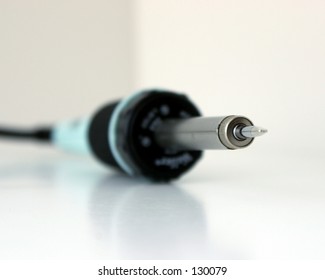 Soldering Iron with shallow Depth of Field