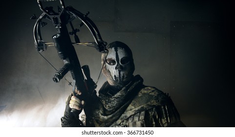 Soldier Crossbow Fantasy Post Apocalypse Stock Photo 366731450 