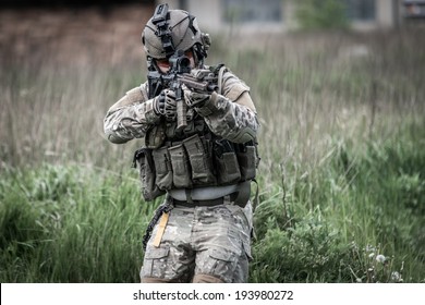 Portrait Russian Soldier Battlefield Rifle Stock Photo (Edit Now) 323370443