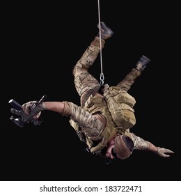 Soldier Rappel Down