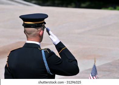 Soldier Salute Closeup