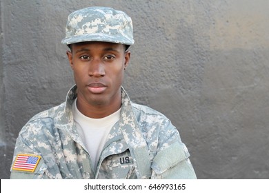 Soldier With A Serious Expression Portrait