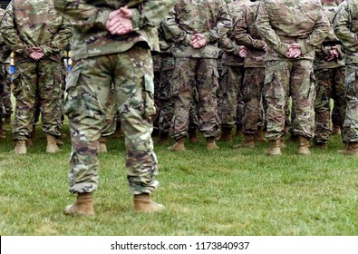 Soldiers Back Troops Army Military Men Stock Photo 1173840937 ...