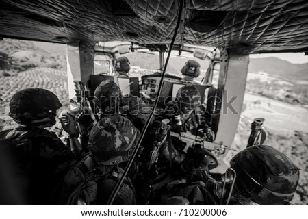 Soldiers from Helicopter
