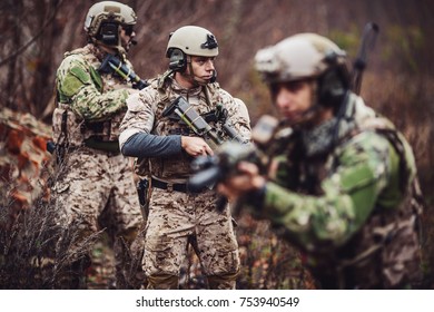 Special Forces Soldiers Rifle Military Man Stock Photo 1120388696 ...