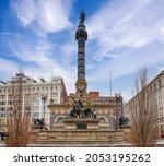 Soldiers and sailors Monument in downtown of city Cleveland, Ohio, USA