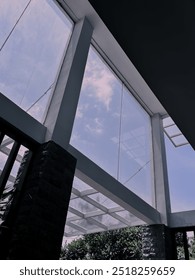 solid building facing the sky