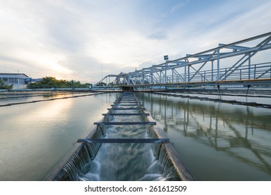 The Solid Contact Clarifier Tank in Water Treatment plant