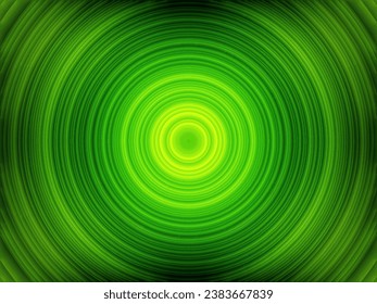 Solid and Green Concentric Circles or Spiral Shape Abstract, Suitable for Computer Graphic and Background Use