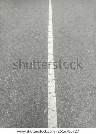 Solid line in the middle of the road
