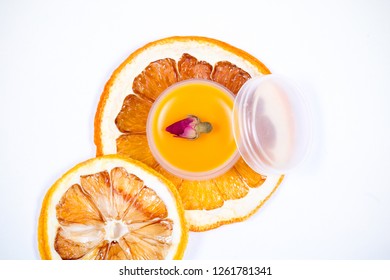 Solid Perfume In A Jar Of Handmade Lie On A White Background