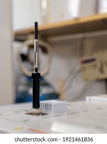Solid phase microextraction holder used in gas chromatography.