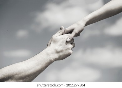 Hands Rescue Black Background High Res Stock Images Shutterstock
