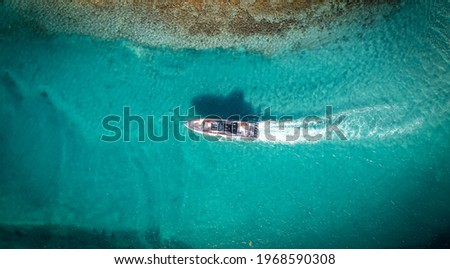 Similar – Foto Bild Luftbilddrohne Ansicht des alten Schiffbruch-Geisterschiffes