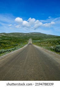 Solitary And Scenic Road In Norway