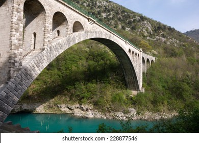 Solkan Bridge Sideview - The Biggest Stone Arch Railroad Bridge