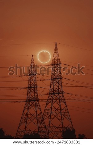 Sollar Eclips  between Electric Pol