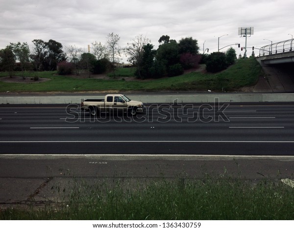 Solo driver traveling
along the Highway