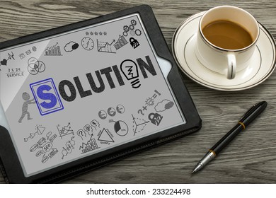 solution concept on touch screen