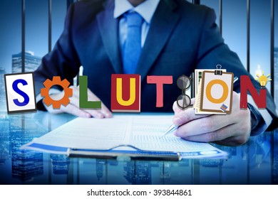 Solution Decision Progress Solve Discovery Ideas Concept