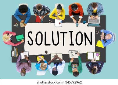 Solution Innovation Progress Strategy Decision Concept