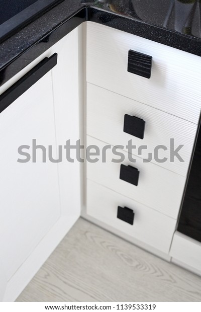 Solution Kitchen Corner Storage Cupboard Corner Stock Photo Edit