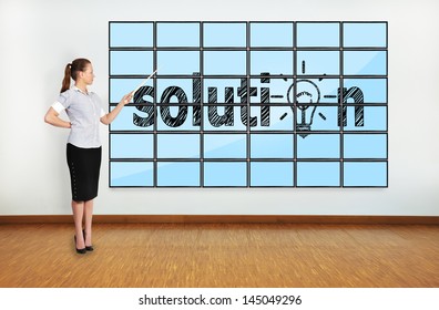 solution on screen
