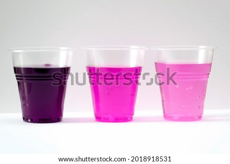  A solution of potassium permanganate in water different fortress. Potassium permanganate dissolves in water