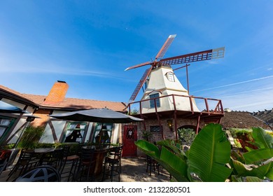 Solvang, OCT 24 2015 - Sunny Exterior View Of Some Danish Culture Builiding