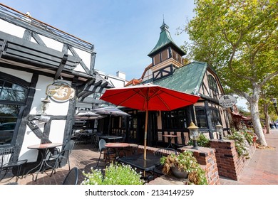 Solvang, OCT 24 2015 - Sunny Exterior View Of Some Danish Culture Builiding