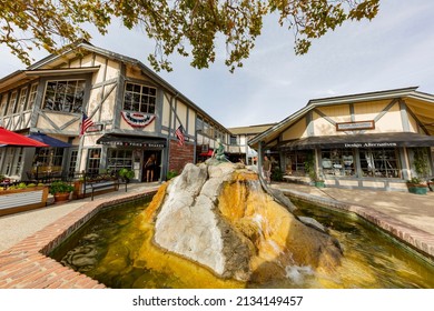 Solvang, OCT 24 2015 - Sunny Exterior View Of Some Danish Culture Builiding