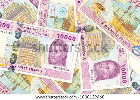 some 10000 central african CFA franc bank note obverse