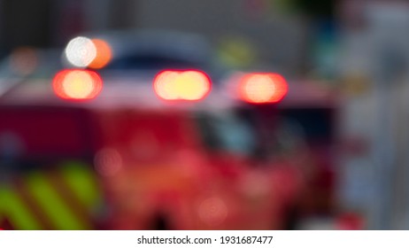 Some Blurry Emergency Vehicles Lights