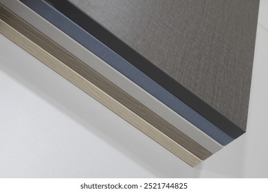 Some boards with different colour types of melamine faced chipboard