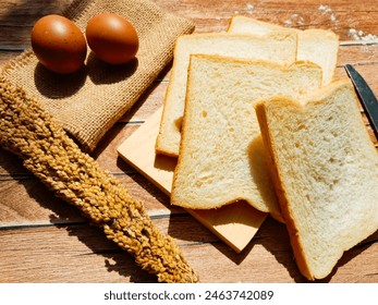 some bread on the table