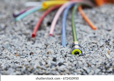 Some Cable At A Fiber Optic Broadband Construction Site