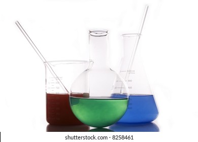 Some Chemistry Glassware Plain White Background Stock Photo 8258461 ...