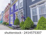 Some of the colourful jellybean row houses in St. John