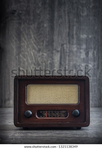 Some Decorative Objects Retro Radio On Stock Photo Edit Now 1321138349